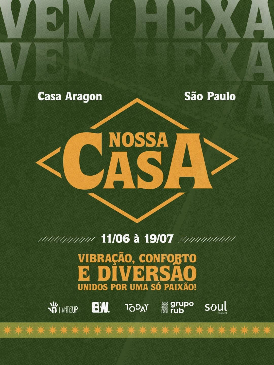 Poster do evento Nossa Casa em Casa Aragon · Butantã, São Paulo - SP