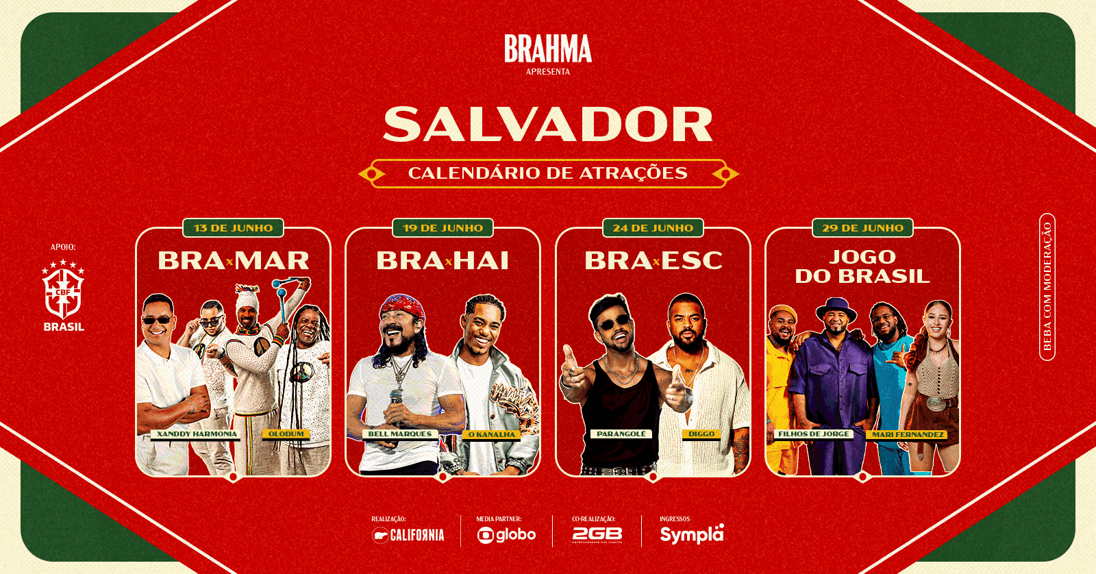Poster do evento Arena Nº1 em Salvador em Praça Maria Felipa, Salvador, BA